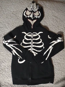 Boys Youth Medium Tony Hawk Skeleton Zombie Full Zip Hoodie - Picture 1 of 16