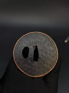 Japanese Sword Small chrysanthemum Tsuba for Katana, Edo period antique,A171 - Picture 1 of 9