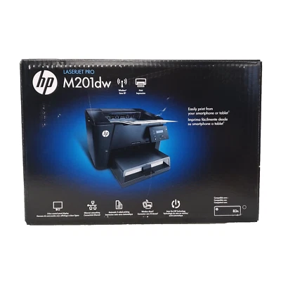 HP LaserJet Pro M201dw Wireless Monochrome Printer CF456A + Toner FACTORY SEALED - Image 1 of 3