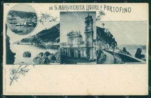 Genova Santa Margherita Ligure Portofino cartolina QK9365 - Imagen 1 de 2