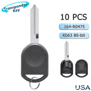 10x Para 2004 2005 2006 2007 Ford F150 Chip de encendido Llave Transpondedor 4D63 80 bits - Imagen 1 de 7