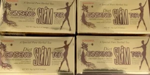 Diet Ginseng Slim Tea(3gX18 Teabags) 4 Boxes.- Made In Korea - Picture 1 of 3