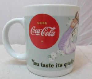 Vintage 1992 Coca Cola Ceramic Mug Taste It's Quality  (10 oz.) - Picture 1 of 7