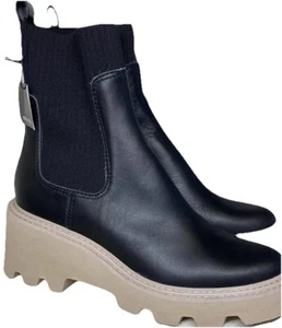 Dolce Vita Hoven H20 Onyx Leather Boots US 10 100% Waterproof - Picture 1 of 8