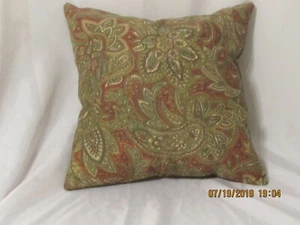 1 DECORATIVE THROW PILLOW  CUSHION COVER 17" paisley - Picture 1 of 3