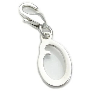Buchstabe O Initial Sterling Silber Charm auf 9mm Clip .925 x 1- - Bild 1 von 5