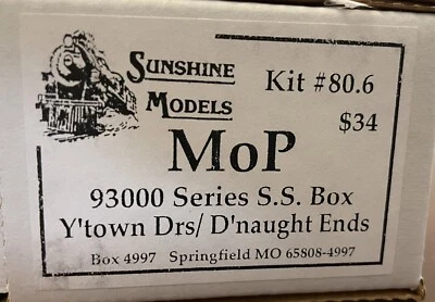 RARE HO Sunshine Missouri Pacific MoPac 93000 Series SS Boxcar Resin Kit - Image 1 of 4