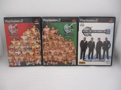 PS2 KING OF COLOSSEUM RED GREEN II 3Games set Japan import NOAH PRO WRESTLING - Image 1 of 4