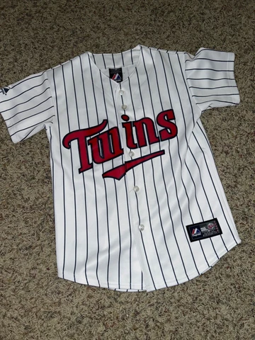 Majestic Minnesota Twins #7 JOE MAUER MLB Baseball Jersey (Youth Medium) Cover