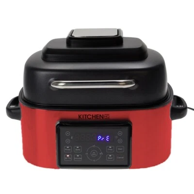 Cozinha HQ 7 em 1 6,5 QT bancada elétrica fritadeira a ar grelha arranhão e dente - Imagem 1 de 2