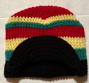 SOMBRERO RASTAFARI ROJO AMARILLO VERDE CON GORRO DE ALA NEGRA/SOMBRERO SIN USAR - Imagen 1 de 2