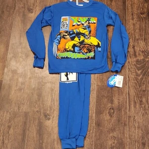 Vtg X-Men Wolverine Boys Pajama Set Size 14 Marvel 1994 Comic Animated Series - Picture 1 of 13