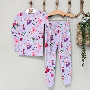 Hanna Andersson Organic Cotton Pajamas Set 100cm / US 4 Sugar Plum Fairy Print - Picture 1 of 5