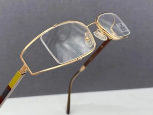 Gold Wood Eyeglasses Frames Woman Brown Wood Square Luxembourg Paris NP:408€ - Picture 1 of 12