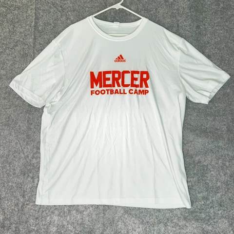 Mercer Bears Mens Shirt 2XL XXL White Orange Short Sleeve NCAA Football 555 Top Cover