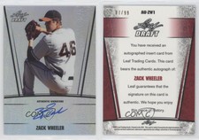 2011 Leaf Metal Draft Silver Prismatic /99 Zack Wheeler #AU-ZW1 Auto