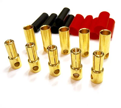 10 pares de 5,5 mm 5,5 mm enchufe de oro hembra tubo termorretráctil 120A bat... - Imagen 1 de 4