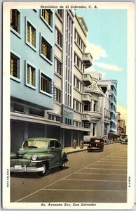 Republica De El Salvador Central America Street View Buildings Postcard - Picture 1 of 2