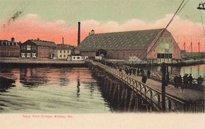 Navy Yard Bridge Kittery MA postcard 3.10 - Picture 1 of 2