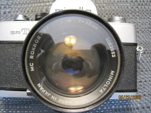 MINOLTA SRT 101 35mm SLR Film Camera w/ 58mm F1.4 Lens - Picture 1 of 6