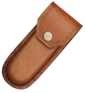 Belt Sheath Made To Fits Knives Up To 5" Closed. Brown Leather Construction - Picture 1 of 1