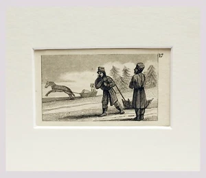 1820 - Russia - MINIATURE engraving with passepartout (04228) - Picture 1 of 2