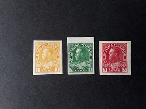 1924 Canada # 136-138, King George V "ADMIRAL" IMPERFORATE ISSUES - Picture 1 of 2