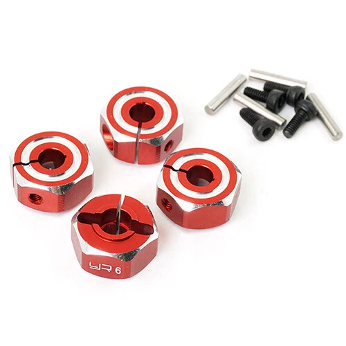 NEW Yeah Racing Alum Hex Adaptor Set 12x6mm Red 1/10 RC FREE US SHIP - Image 1 of 1