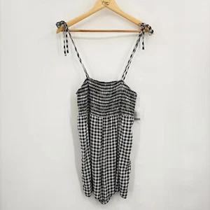Neu mit Etikett Urban Outfitter Out from Under Izzy gesmokter Gingham-Strampler, Größe M, Urlaub - Bild 1 von 9
