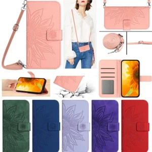 For Motorola Moto G Power/Play/Stylus Edge 2024 Crossbody Wallet PU Leather Case - Picture 1 of 122
