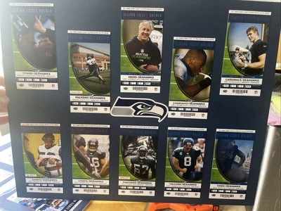 2010 NFL SEATTLE SEAHAWKS Season Ticket Stubs - Full Unused - Mounted - Image 1 of 4