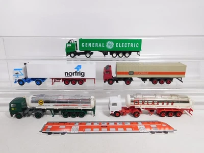 5X Herpa H0 1:87 Sattelzug Volvo, Usato: DB+Klaeser+Norfrig Ecc #CW846-0,5 - Immagine 1 di 4