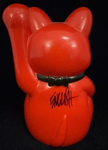 Ron English SIGNED Lucky Cat Grin Convention Red Art Limited Edition SDCC 2018 - Picture 1 of 8