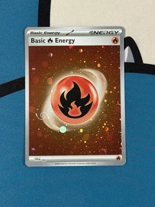 151 Basic Fire Energy - HD Cosmo Holo - PERFECT MEW TAIL SWIRL - Picture 1 of 5
