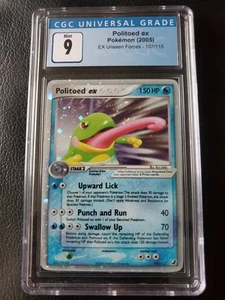Politoed EX Unseen Forces Holo With SWIRL 107/115 CGC 9 - Picture 1 of 3