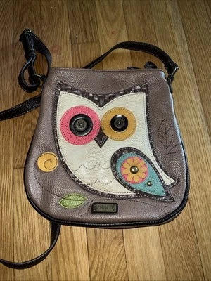 Bolso Bandolera CHALA Colorido Búho Marrón Bolso de Hombro Cartera Cuero Vegano Usado en Excelente Condición Foto 1 de 4