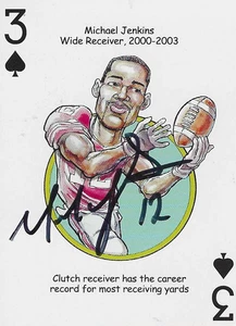 Michael Jenkins The Ohio State Buckeyes  Personally Autographed Playing Card - Picture 1 of 1