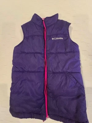 Columbia Niñas Talla Mediana 10 12 Chaleco Puffer Reversible Púrpura - Talla M (10/12) Foto 1 de 3
