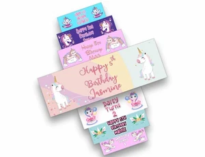 Personalised Birthday Banners Unicorn Design Children Party Decoration kids 360 - Picture 1 of 12
