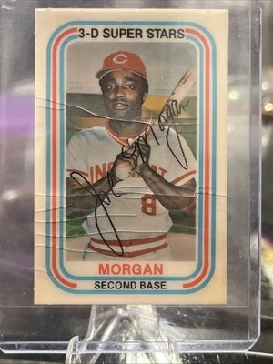 Tarjeta de Joe Morgan 1975 Kellogg's 3-D Super Stars #27 grietas Foto 1 de 2