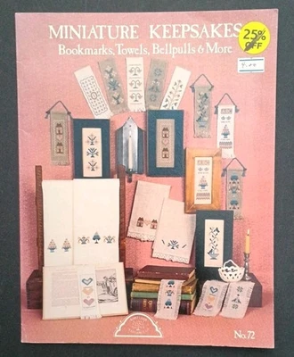 MINIATURE KEEPSAKES Bookmarks, Towels, Bellpulls &  More Cross Stitch - Image 1 of 2