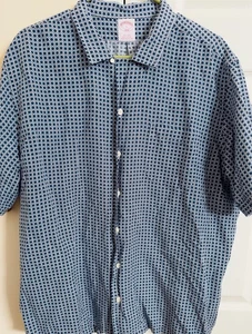 Brooks Brothers Mehrfarbig Leinen & Baumwollmischung Herren XL Kurzarm Knopf - Bild 1 von 6