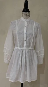 Emerson Fry India Collection Organic Cotton White Mini Dress Size XS - Picture 1 of 8