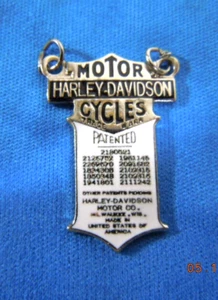 Vintage Harley Davidson Bar And Shield Logo Necklace / Bracelet Charm 1” - Picture 1 of 2