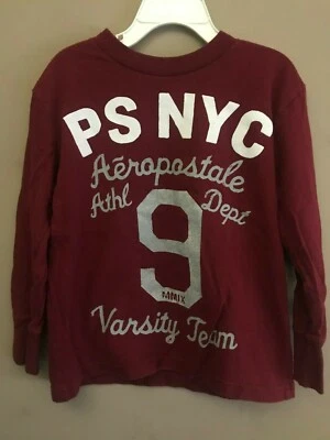 Boys p.s. aeropostale Size 4 - Long Sleeve Red Tee Shirt SL - Image 1 of 3