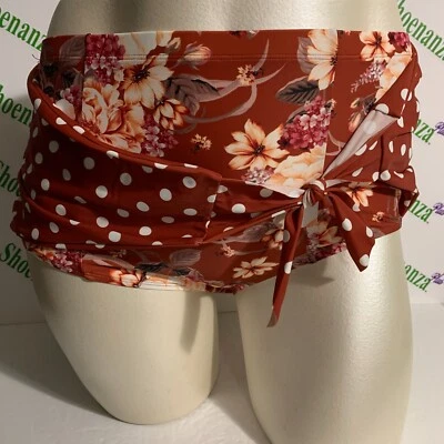 Torrid Swimsuit Swim Bottom High Waist Brief Floral Polka Dot Tie Plus 2 18 20 - Image 1 of 3
