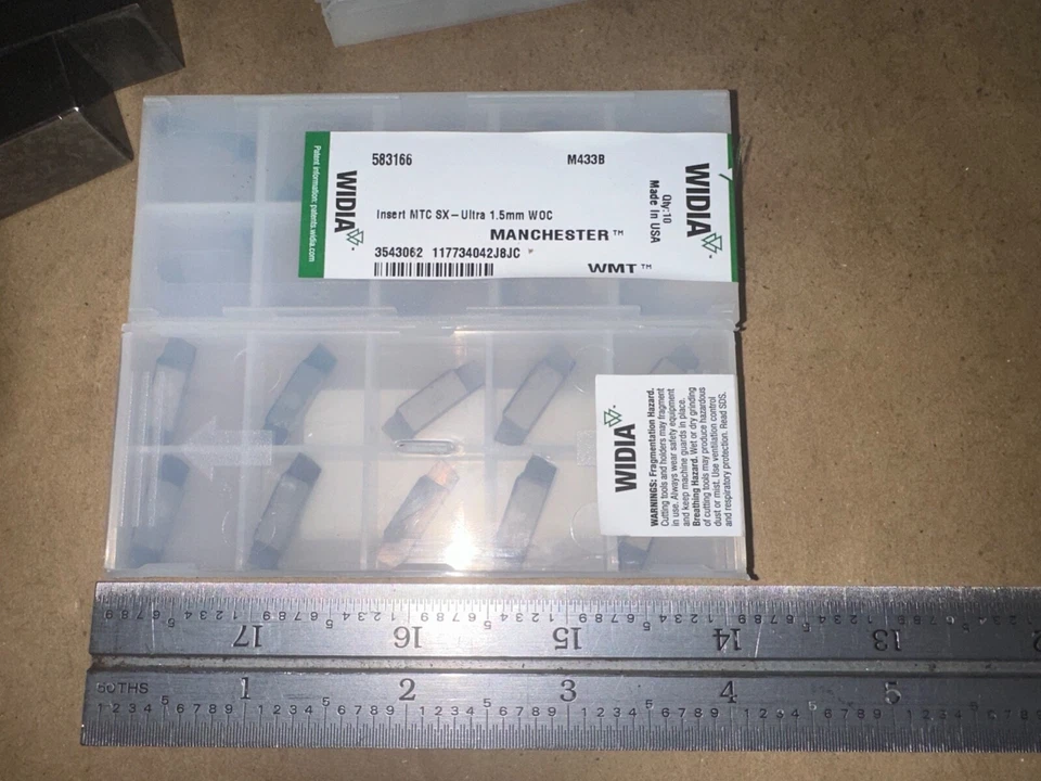 INSERTOS DE CARBURO WIDIA MANCHESTER CANTIDAD 10 MTC SX ULTRA 1,5 MM WOC M433B WMT Foto 1 de 1