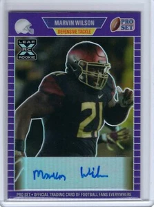 MARVIN WILSON 2021 Leaf Pro Set Metal rookie purple AUTO / AUTOGRAPH #d /50 - Picture 1 of 1