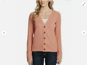 Two By Vince Camuto Women's Button Down Long Sleeve Cardigan(Burnt Orange XS)NWT - Picture 1 of 3