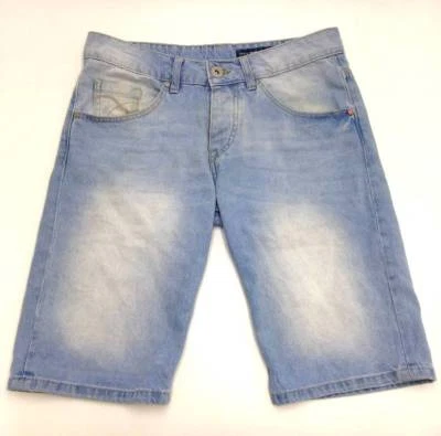 $180 Pantalones Cortos Informales Terranova Para Hombres Azul Denim Calce Relajado Frente Plano Talla 28w Foto 1 de 3